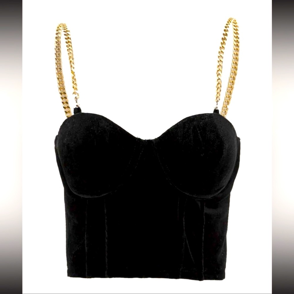 NWOT SHEIN velvet corset top